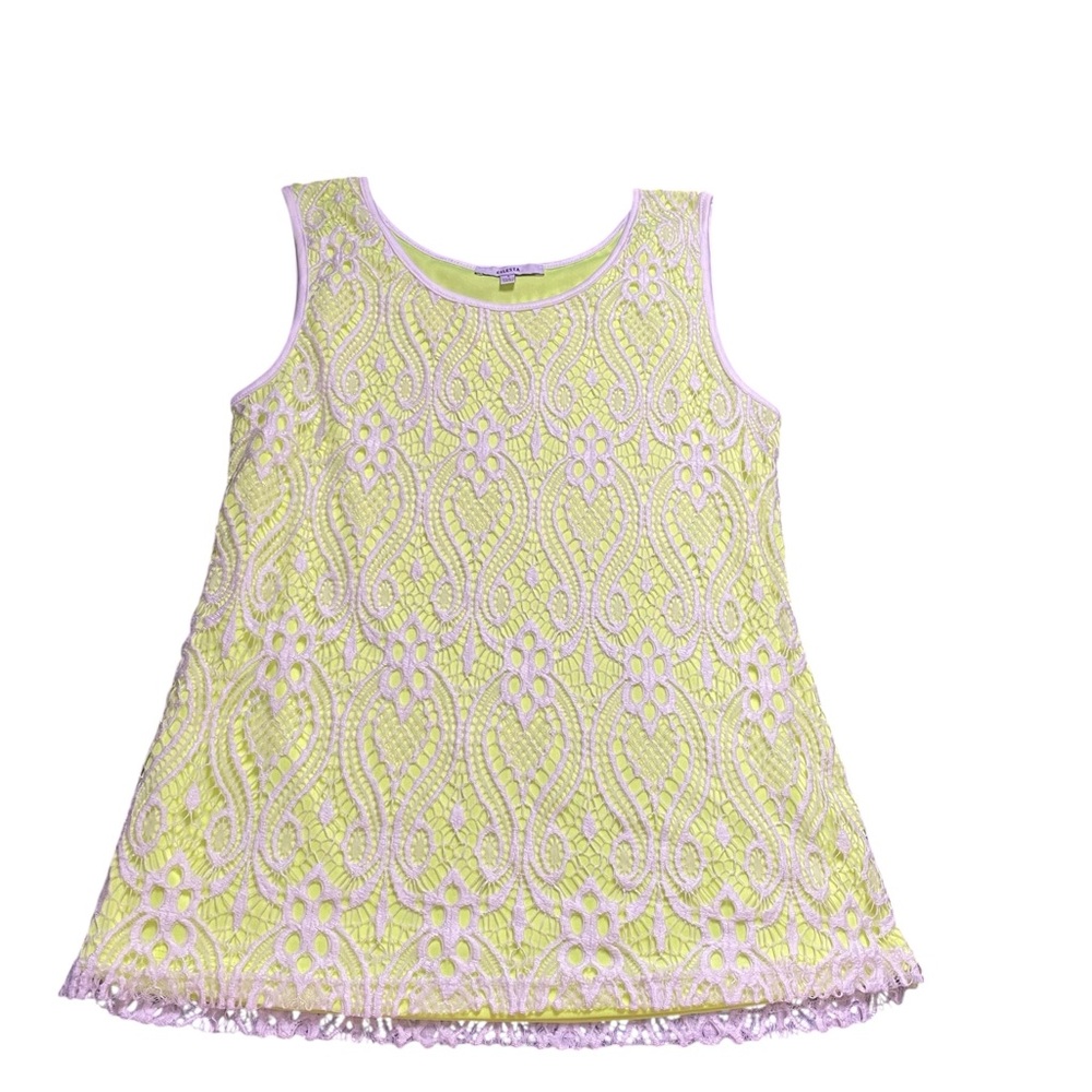 Lace Camisole in Yellow and White